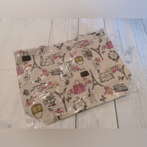 Handbags - STRAIGHT FROM PARIS!! Paris tote bag with cute details (Eiffel towers etc) new!